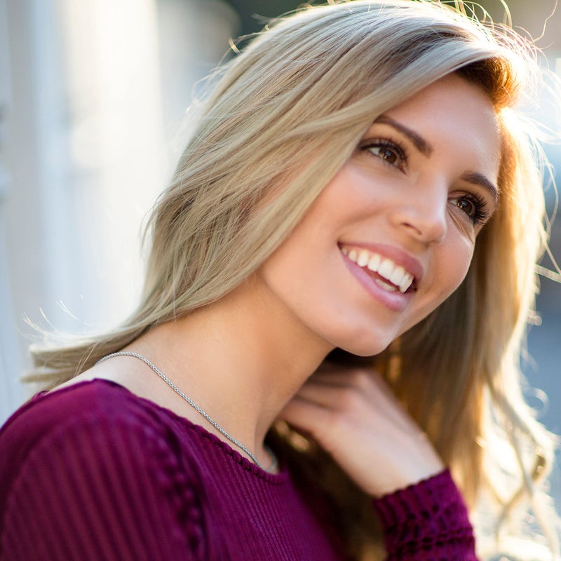 LIFETIME JEWELRY 1mm Gold Chain for Men & Women 24k Real Gold Plated Diamond Cut Rope Chain 14 to 30 Inch (16 inches, White Gold) - Image 2